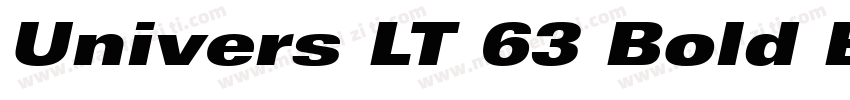 Univers LT 63 Bold Extended Oblique字体转换